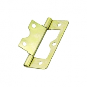 Wickes Flush Hinge Brass Plated 38mm 2 Pack