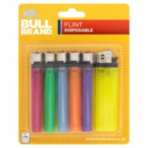 Bull Brand Disposable Flint Lighters 6 Pack £1.00