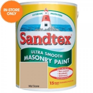 Sandtex Masonry Paint Smooth Mid Stone 5L &pound;21.59