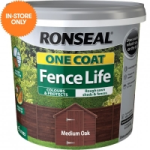 Ronseal Fence Life One Coat Medium Oak 9L £8.39