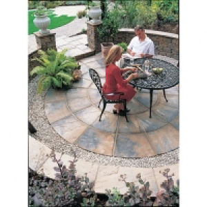 Marshalls Heritage Riven Calder Brown Paving Slab 2 Ring Cir