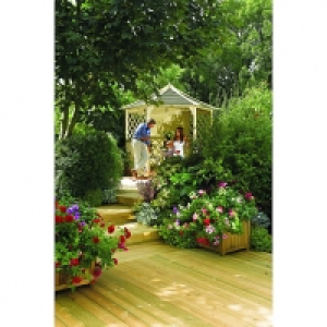 Rowlinson Gainsborough Gazebo 6 Sided 2.7 x 3.0 x 2.6m Natur
