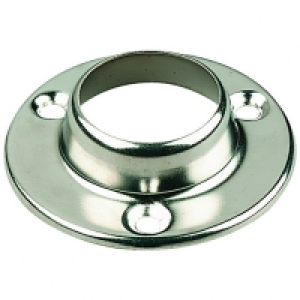 Wardrobe Rail Super Deluxe Socket Chrome 25mm 2 Pack Interio &pound;6.29