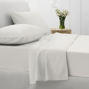 White 500 thread count cotton sateen flat sheet £37.50