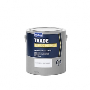 Wickes Trade Acrylic Eggshell Emulsion Paint Pure Brilliant
