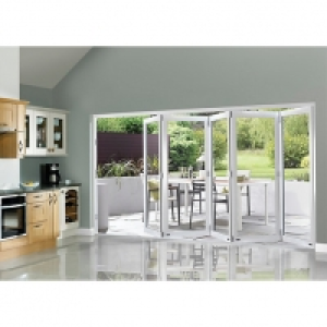 Wickes Burman Finished Folding Patio Door White 12ft Wide Re