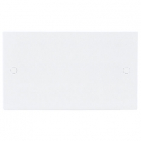 Wickes  British General 2 Gang Blank Plate White