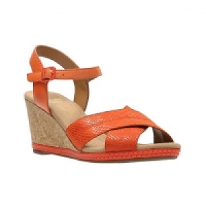 Debenhams Clarks Orange Leather HELIO LATITUDE Sandals