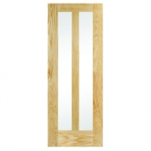 Wickes Hitchin Internal Glazed Oak Venner Door 2 Panel 1981  £169.00