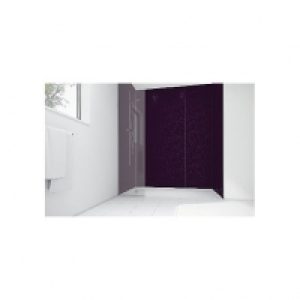 Wickes Patterned Violet Laminate1200x900mm 3 sided Shower Pa