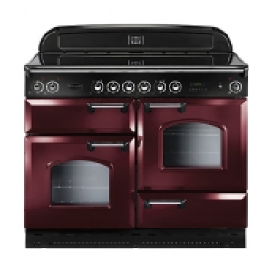 Rangemaster Classic 110cm Ceramic Cooker Cranberry & Chrome