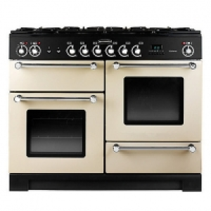 Rangemaster Kitchener 110 Dual Fuel Cream & Chrome
