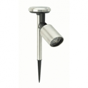 Cole & Bright Stainless Steel Single Solar Spotlight