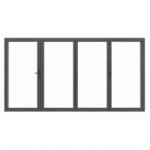 Jci Aluminium Folding Door Set Grey Right Opening 2090 x 399