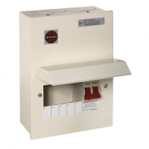 Wylex 5 Way Metal Consumer Unit with 100A Main Switch GB6:WK
