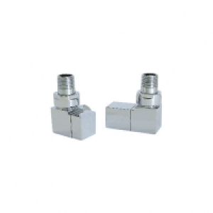 Wickes Contemporary Square Corner Radiator Valves - Chrome £40.00