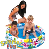 HomeBargains  Summer Fun Inflatable Three Ring Paddling Pool