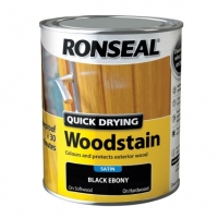 BMStores  Ronseal Quick Drying Woodstain Satin Black Ebony 750ml