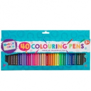 Hobby World Felt Tip Colouring Pens 40pk &pound;1.00