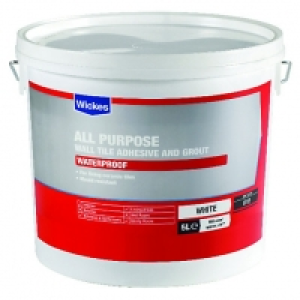 Wickes All Purpose Wall Tile Adhesive & Grout White 5L £14.99