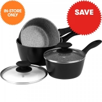 JTF  Russell Hobbs Stone Collection Pan Set Grey 3pc