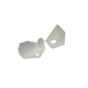 Wickes Plastic Catch Peglock White 13mm 4 Pack &pound;3.49