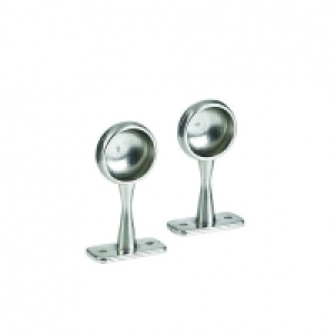 End Rail Bracket Brushed Nickel 25mm 2 Pack &pound;5.39