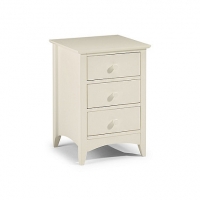 Debenhams Debenhams Soft white Barcelona bedside cabinet with 3 drawers