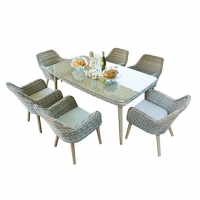 Debenhams Debenhams Grey rattan effect Palmira garden table and 6 chairs set