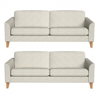 Debenhams Debenhams Set of two 3 seater textured weave Carnaby sofas
