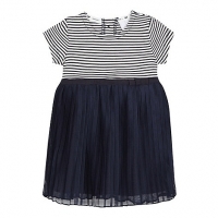 Debenhams J By Jasper Conran Baby girls navy striped netted dress