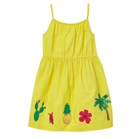 Debenhams Bluezoo Girls yellow sequined embellished dress