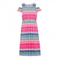 Debenhams Bluezoo Girls multi-coloured striped maxi dress