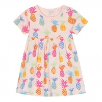 Debenhams Bluezoo Baby girls pink pineapple print dress