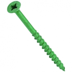 Wickes  Wickes External Grade Screws Green No.8x50mm Pack 20