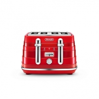 Debenhams Delonghi Red avvolta 4 slice toaster CTA4003.R