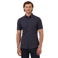Debenhams J By Jasper Conran Navy grid patterned slim fit shirt