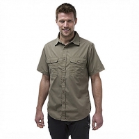 Debenhams Craghoppers Pebble kiwi short sleeved button shirt