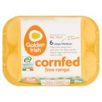 Ocado  Golden Irish Cornfed Free Range Eggs Mixed Weight Large/Medi