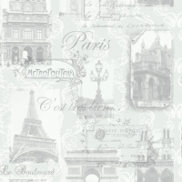 BMStores  Arthouse Paris Wallpaper - Silver