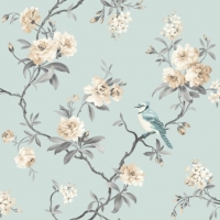 BMStores  Fine Decor Chinoisierie Sidewall Wallpaper - Teal