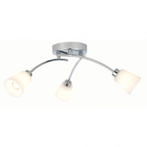 Spa Tucana 3 Light Bathroom Flush Ceiling Light Nickel
