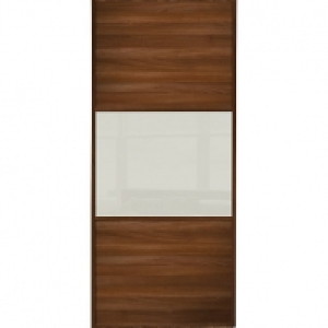 Wickes Sliding Wardrobe Door Wideline Walnut Panel & Soft Wh