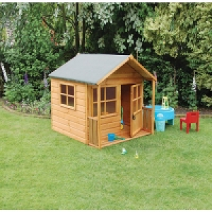 Rowlinson Playaway Lodge Playhouse with Veranda - 5 x 5 ft