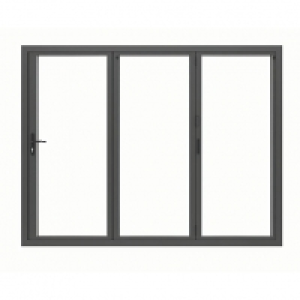 Jci Aluminium Folding Door Set Grey Right Opening 2090 x 269 &pound;3,199.00