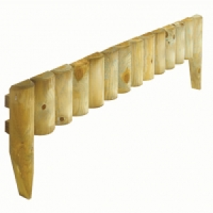 Rowlinson Half Log Timber Border Fence Pack of 2 - 1000 x 15