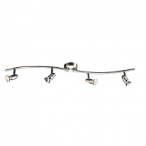 Wickes Bullet LED 4 Bar Spotlight Brushed & Polished Chrome £49.99