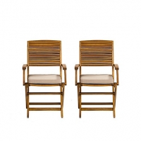 Debenhams Debenhams Set of 2 acacia wood Panama dining chairs