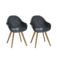Debenhams Debenhams Pair of black Montego dining chairs