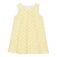 Debenhams J By Jasper Conran Girls yellow pleated jacquard dress